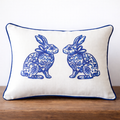 Chinoiserie Rabbit Pillow