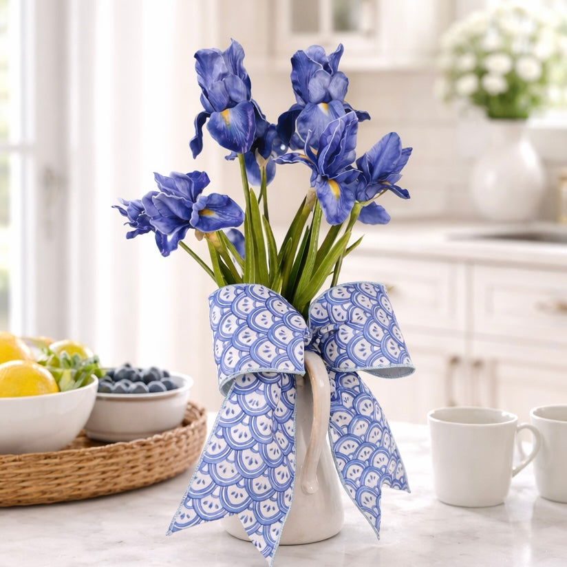BLUE IRIS REAL TOUCH BOUQUET