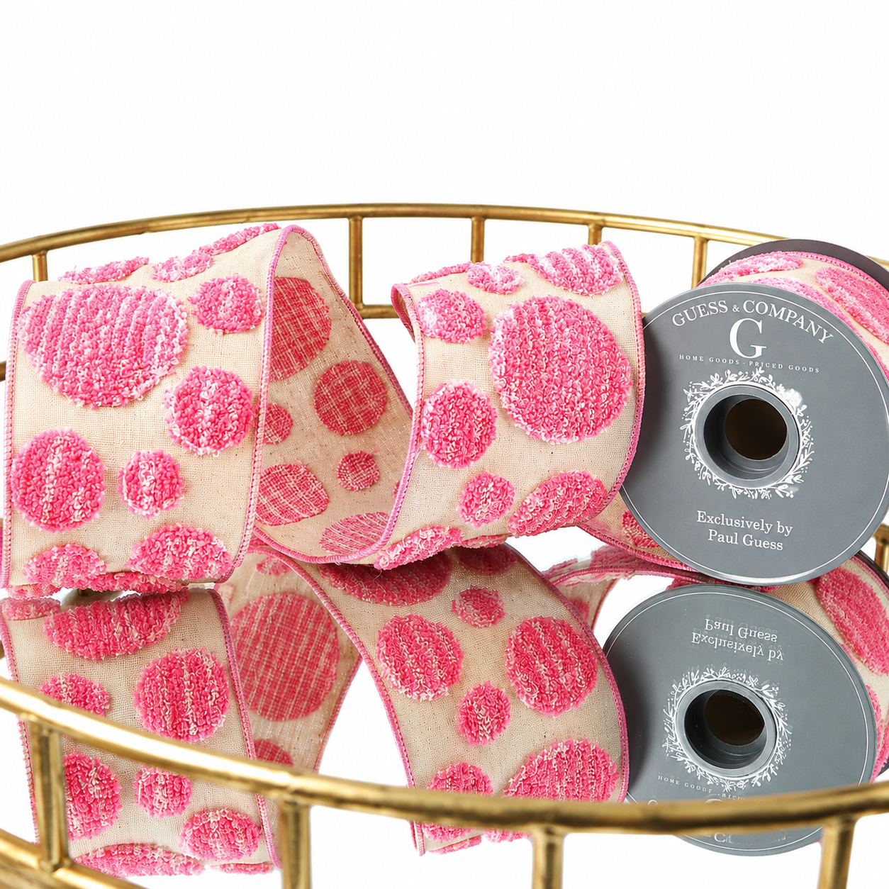 4" PINK TEXTURE DOT 5YD