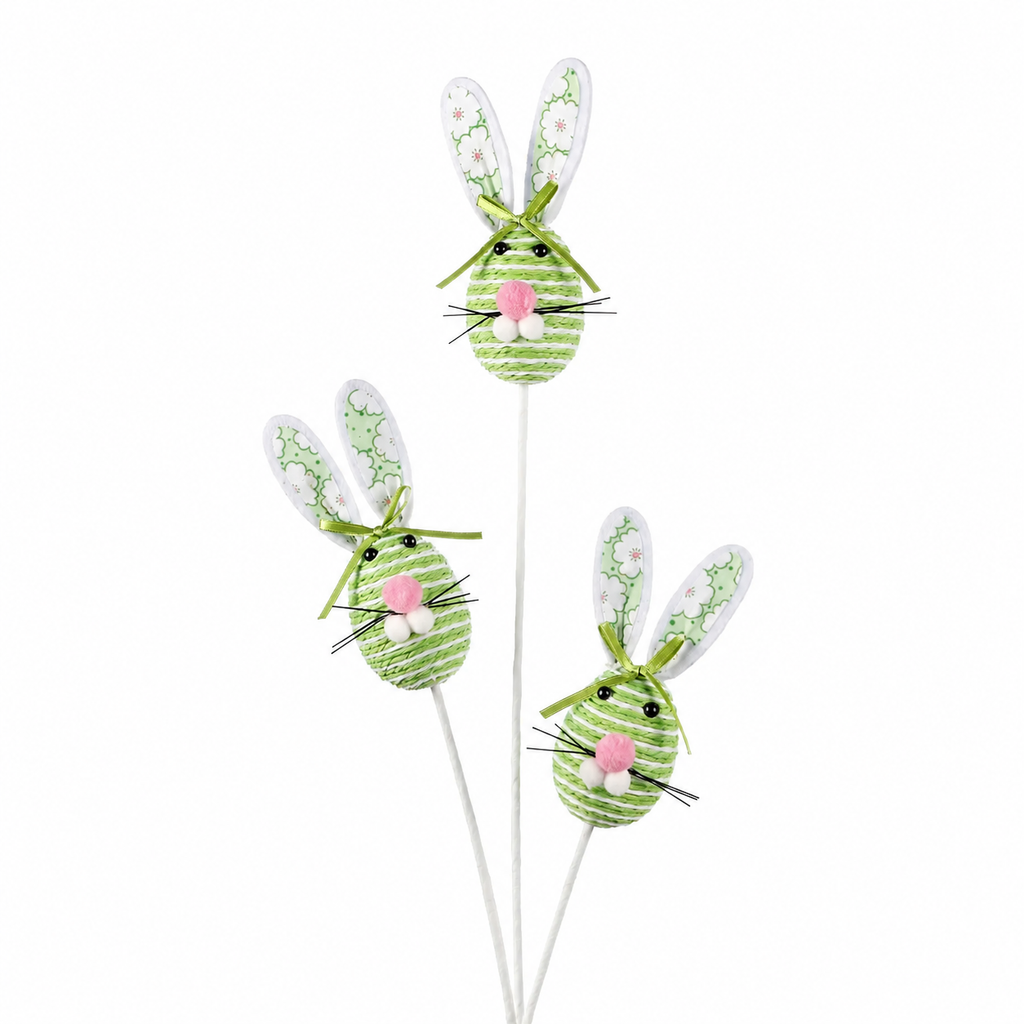 29" Easter Rabbit Stem Green