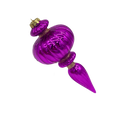 HOT PINK ELECTROPLATE  GLASS FINIAL ORNAMENT
