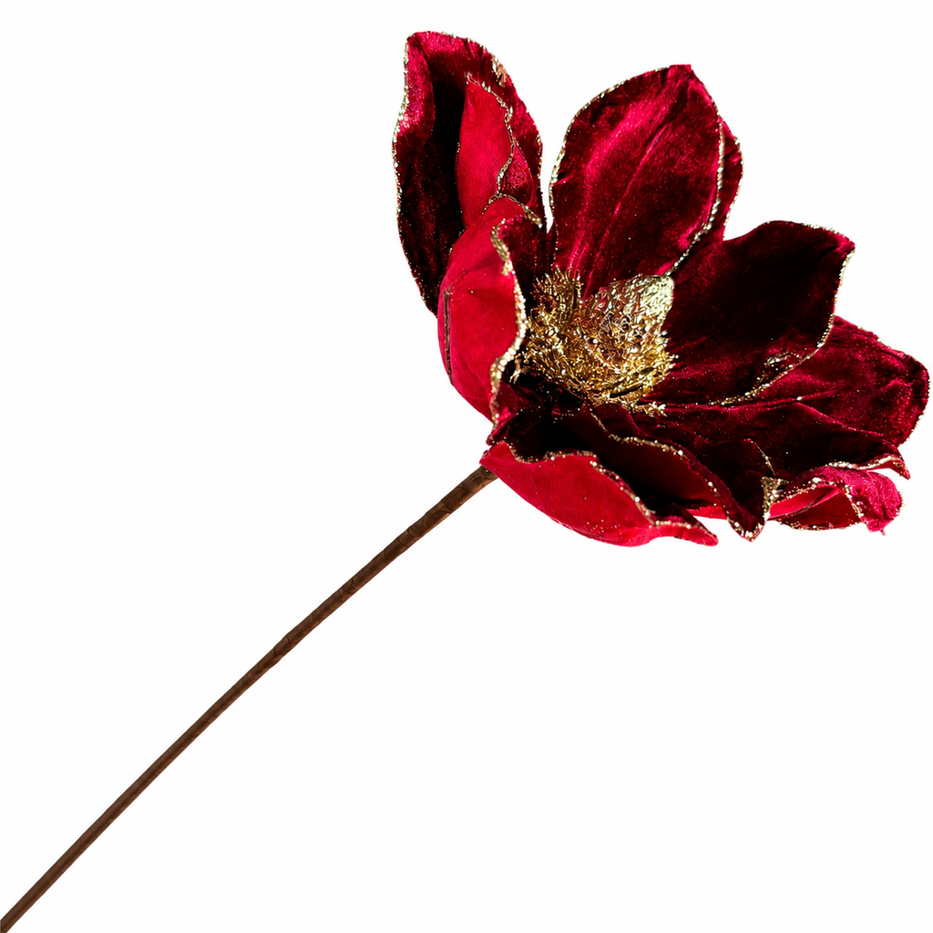 17.5" Burgundy Velvet Magnolia