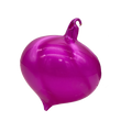 ONION HOT PINK CLEAR  ORNAMENT
