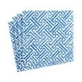 Fretwork Blue Napkin Cocktail