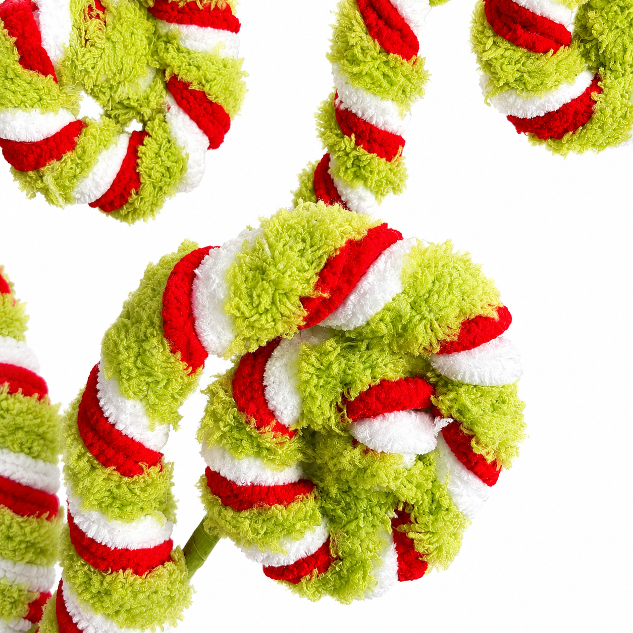 27" Red/Green Grinch Spiral Stem