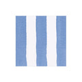 Cafe Stripe Blue Paper Linen Cocktail Napkin - package of 15