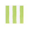Cafe Stripe Lime Paper Linen Cocktail Napkin - package of 15