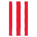 Cafe Stripe Red Paper Linen Guest Towels - 12 per package