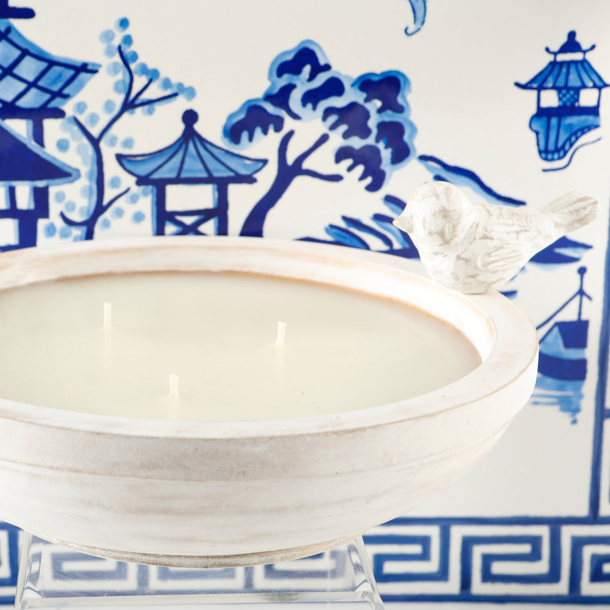 Blue Hydrangea Large Birth Bath Candle