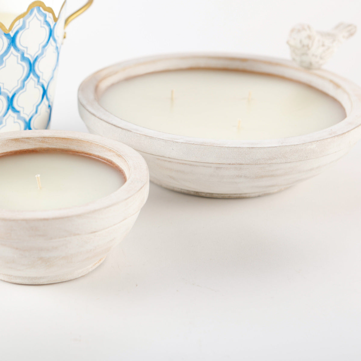 Blue Hydrangea Large Birth Bath Candle