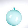 LIGHT BLUE 150MM BUBBLE GLASS ORNAMENT WITH CLEAR PVC BOX
