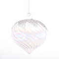 4.5" CLEAR GLASS ONION ORN STYLE C