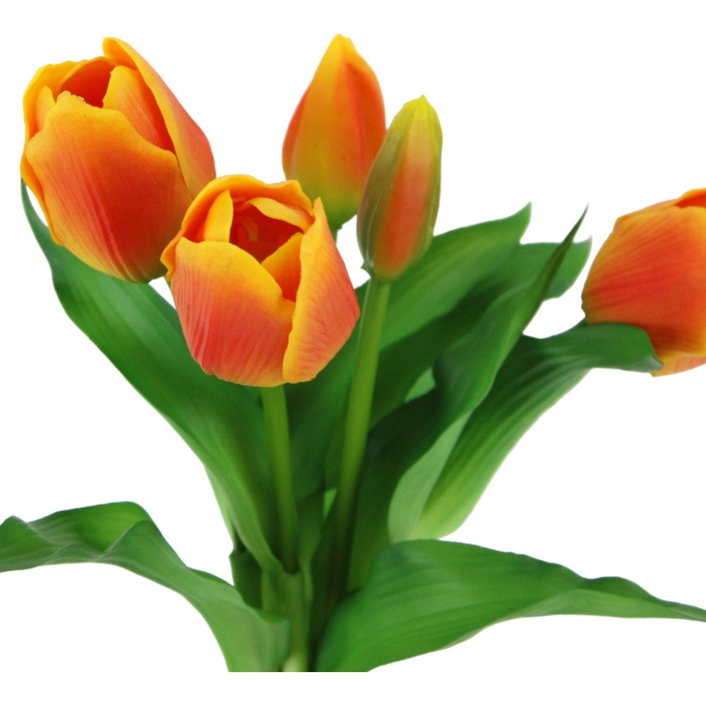12" TULIP BUNDLE-ORANGE
