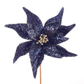 12.5" MIDNIGHT BLUE POINSETTIA