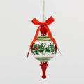 GLASS FINIAL Holly ORN STYLE A