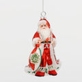 6.3"x4"GLASS SANTA ORN