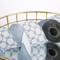 2.5" DIGITAL PRINT ON DUPION WITH LT BLUE DUPION BACK RIBBON