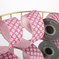 4" DIGITAL PRINT ON DUPION WITH DUPION BACK PINK FISH SCALE DESIGN RIBBON