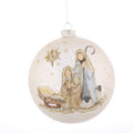 D 5" GLASS BALL ORN-HOLY FAMILY
