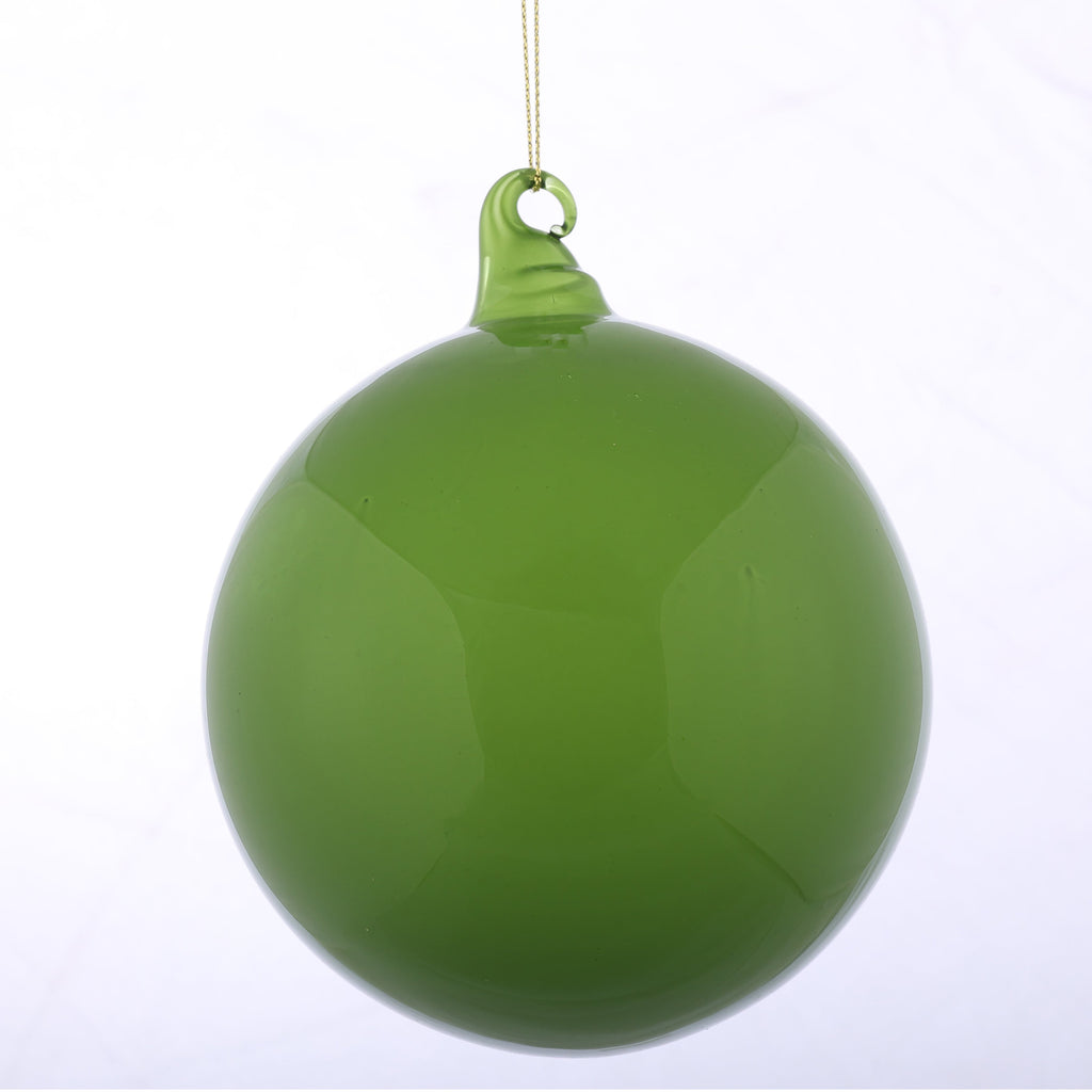D 5" GLASS BALL ORN,3 ASST