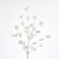 30" FLOCKED EUCALYPTUS SPRAY-WHITE