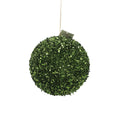 6IN Sequin Glitter Ball Ornament, Green
