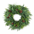 28" Gathered Greens Real Touch Wreath