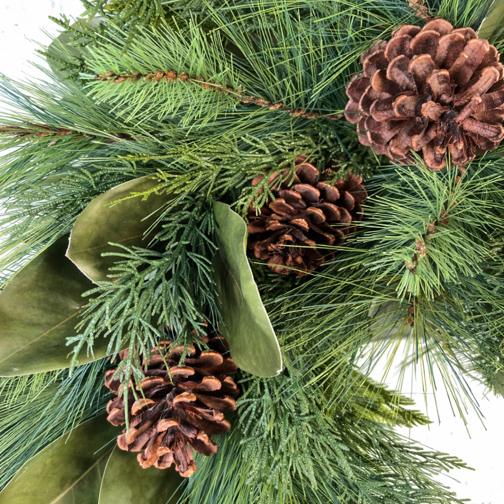30" Home for Christmas with Magnolia Real Touch Wreath