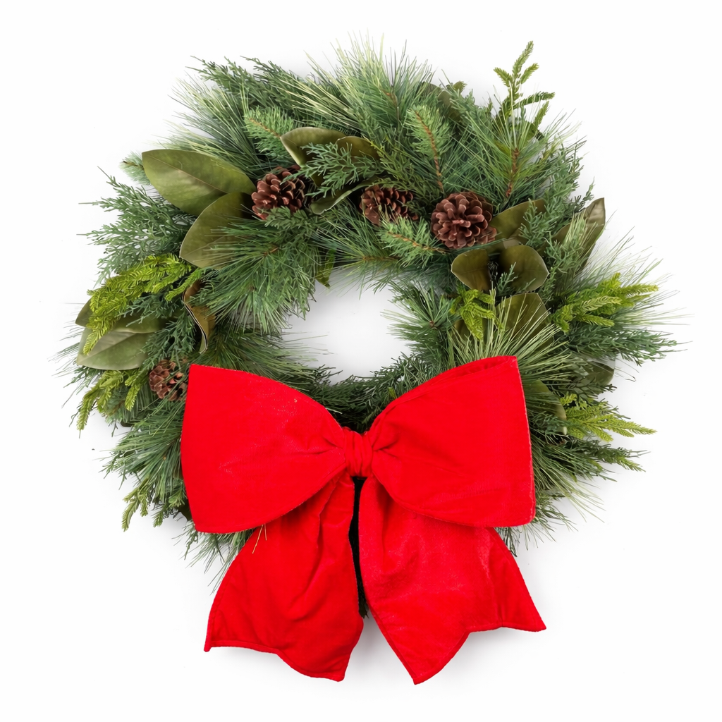 30" Home for Christmas with Magnolia Real Touch Wreath