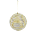 8IN Jewel Ball Ornament, Platinum Champagne