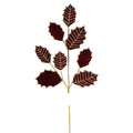 26.5IN Holly Glitter Spray, Burgundy