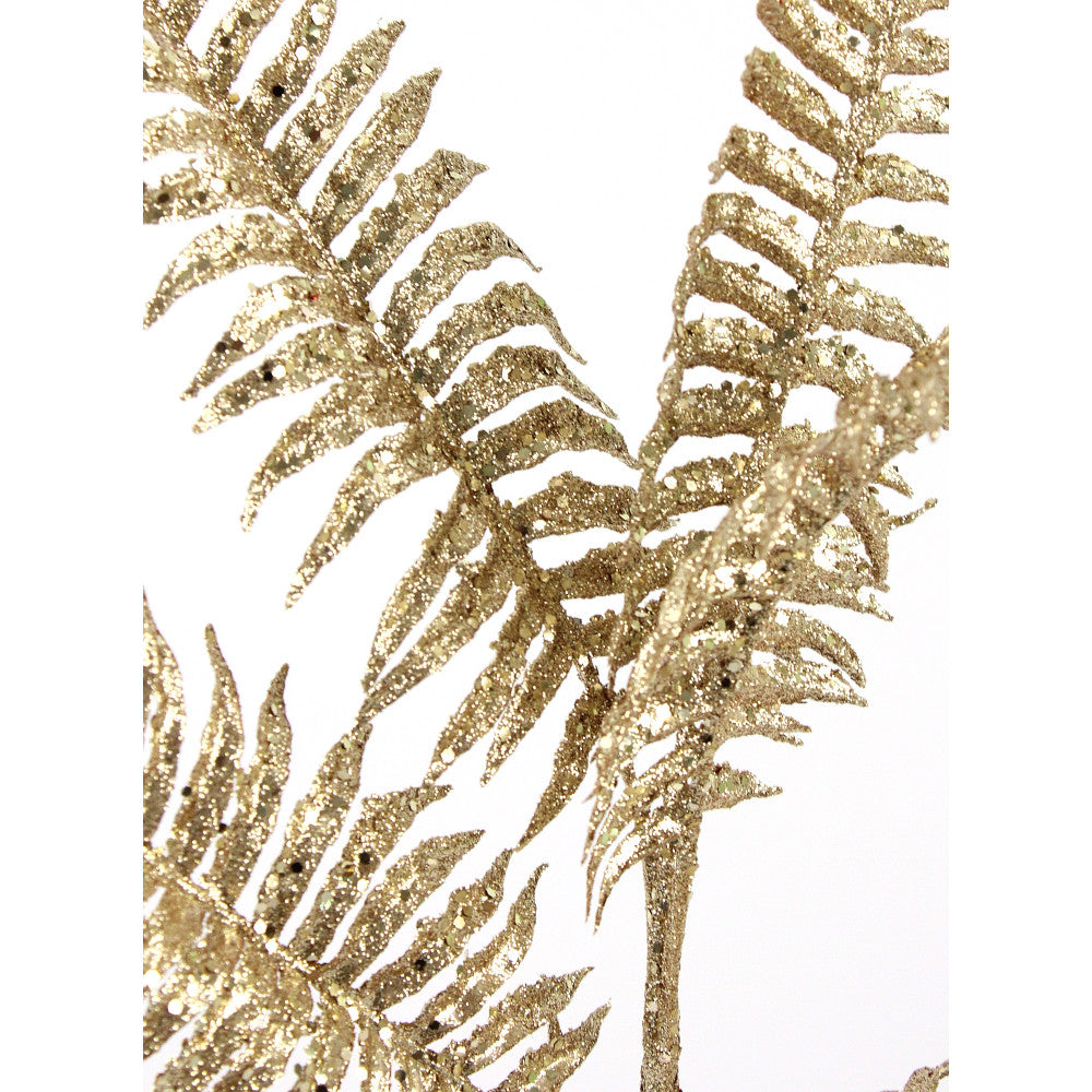 31IN Glitter Fern Spray, Champagne