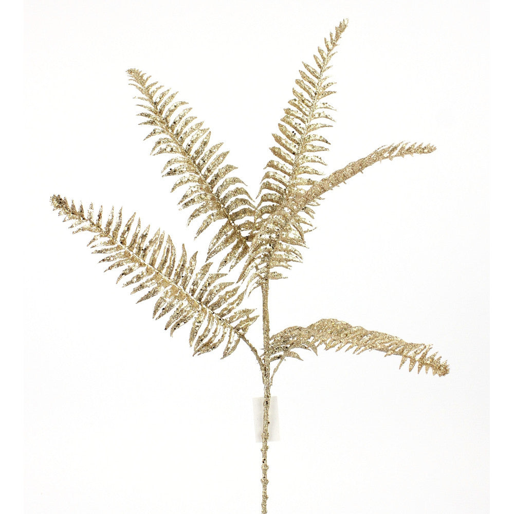 31IN Glitter Fern Spray, Champagne