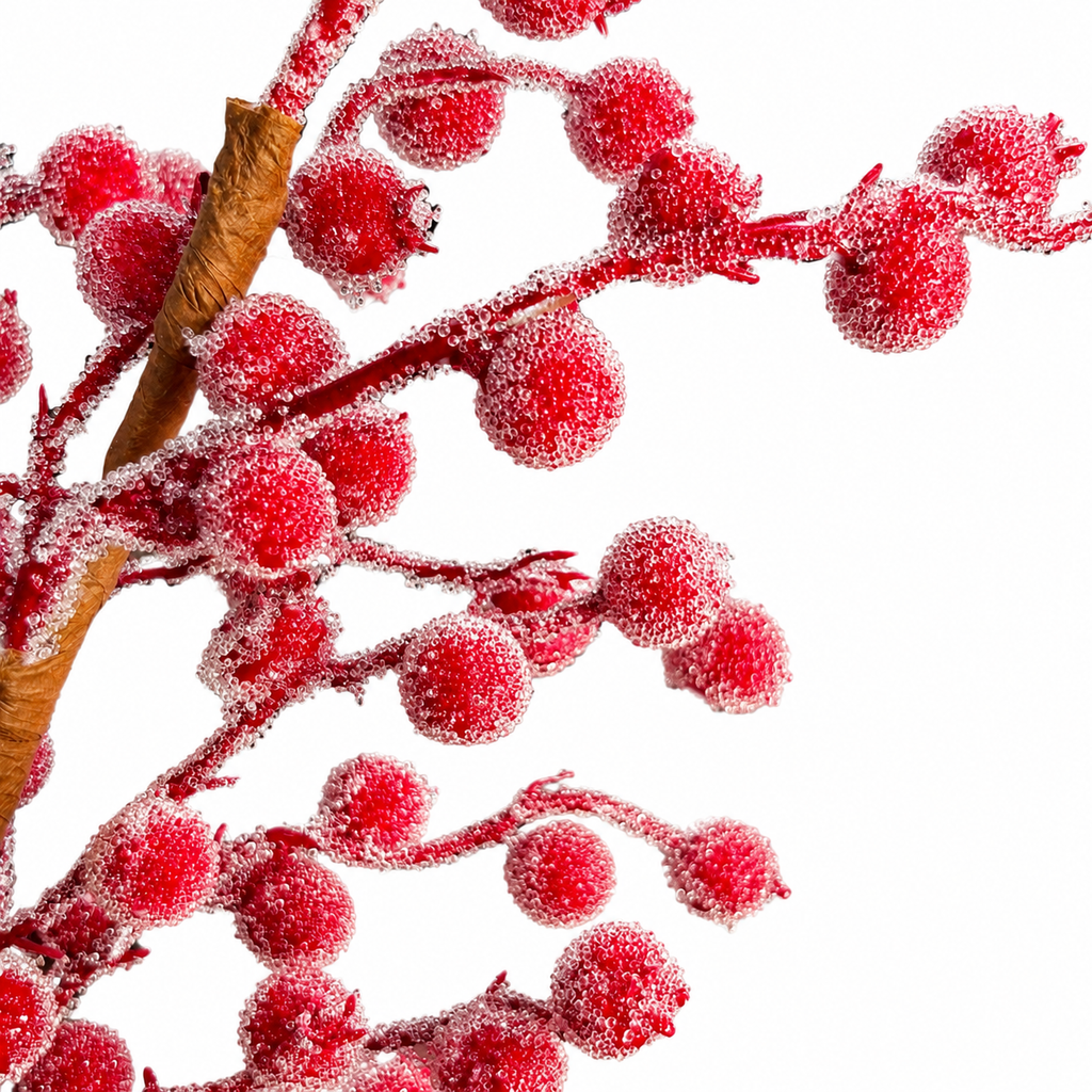 30" Red Berries Stem