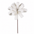 20IN Snow Ribbon Spray, Ivory