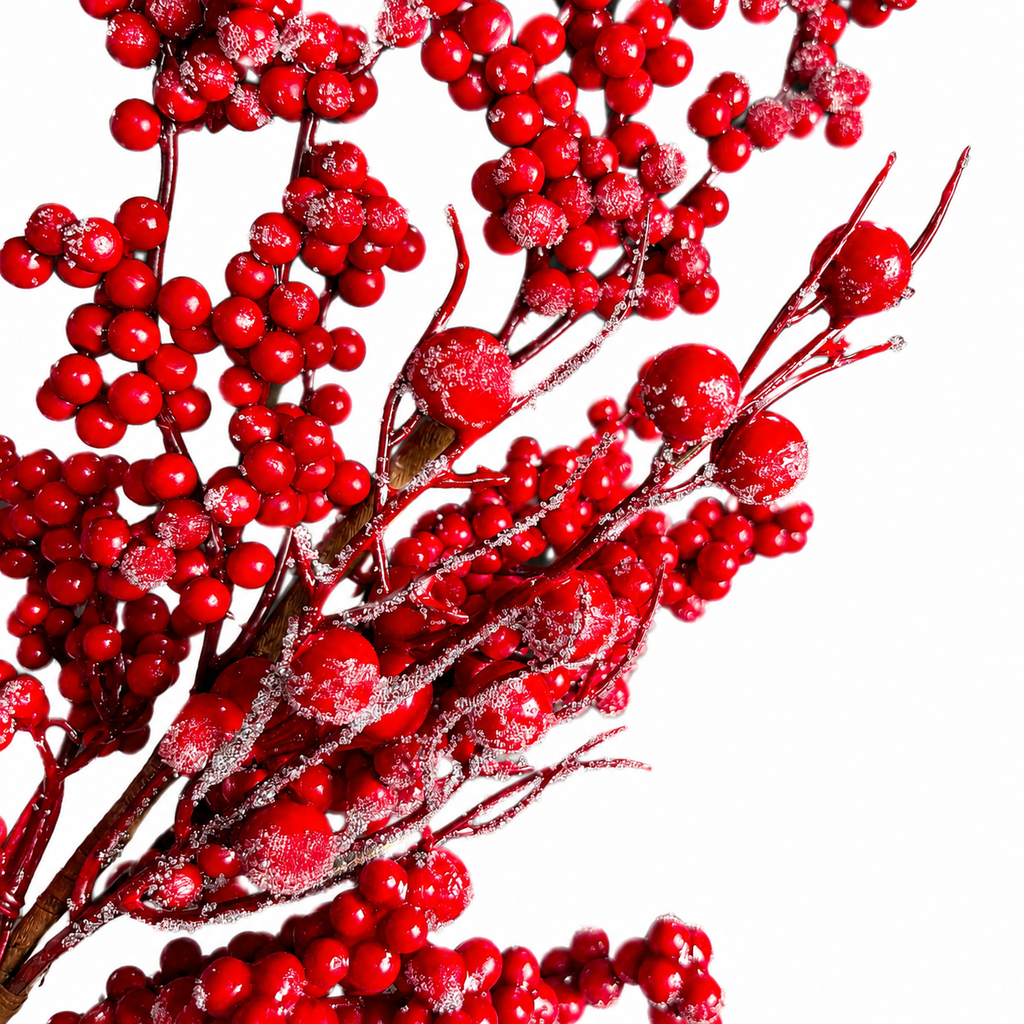 28" Red Berries Stem