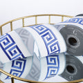 4" EMB ON WHITE DUPION WITH WHITE DUPION BACK RIBBON