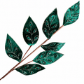26.5" Emerald Velvet Leaf Spray