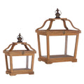 16.25" Lanterns with Finial (SMALL ONLY) 11.5"L x 7.75"W x 16.25"H