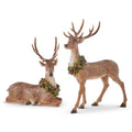 16" Glittered Deer with Wreath (STANDING ONLY)