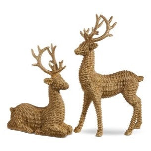 17.75" Basketweave Deer (STANDING ONE ONLY)