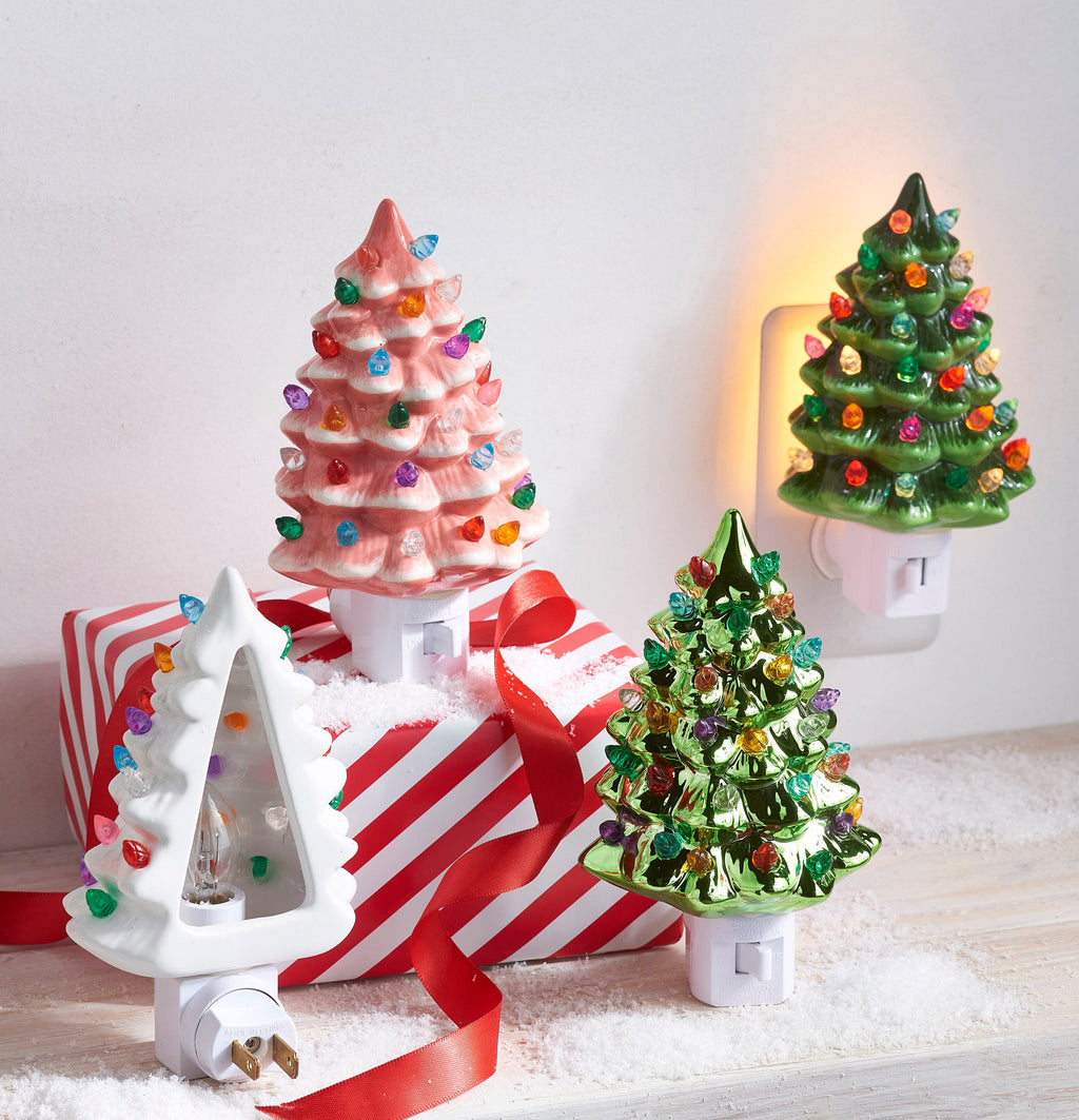 6" VINTAGE GREEN CHRISTMAS TREE LIGHT