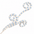 33" Soft Blue/White Spiral Stem