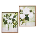 22" White Flowers in Vase Framed Print (LEFT ONLY)