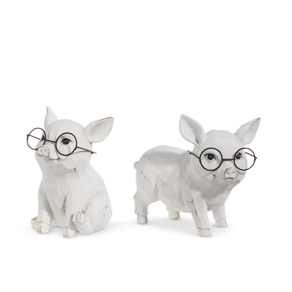 4" Pig with Glasses (RIGHT ONLY)