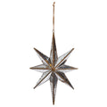 9.75" Distressed Mirrored Star Ornament