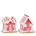 5.5" Lighted Pink Gingerbread House Ornament (LEFT ONLY)