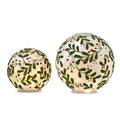8" Lighted Botanical Holly Balls (LARGE ONLY)