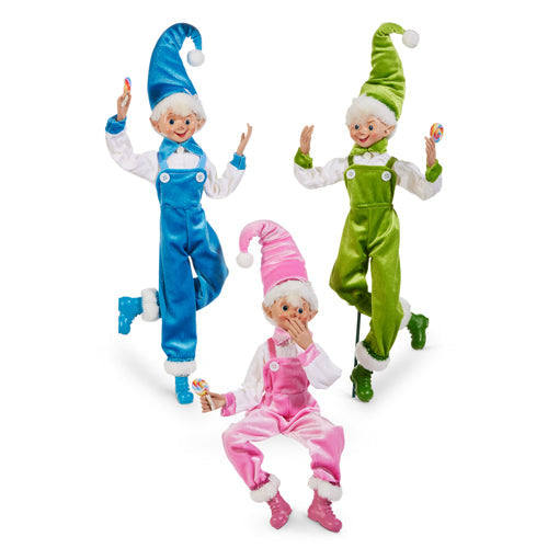 16" Jolly Posable Elf (BLUE ONLY)