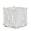 8.5" WHITE BAMBOO PLANTER